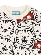 Abito per neonata Kenzo Kids beige con stampa Tiger K62119 21G KENZO KIDS 