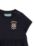 Abito per neonata Kenzo Kids blu con stampa Tiger K62122 845 KENZO KIDS 