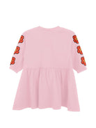 Abito svasato per neonata Kenzo Kids rosa con stampa Boke Flower K62123 44F KENZO KIDS 