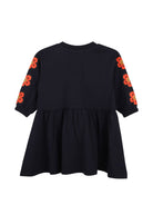 Abito svasato per neonata Kenzo Kids blu con stampa Boke Flower K62123 845 KENZO KIDS 