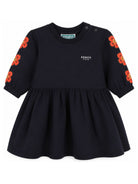 Abito svasato per neonata Kenzo Kids blu con stampa Boke Flower K62123 845 KENZO KIDS 