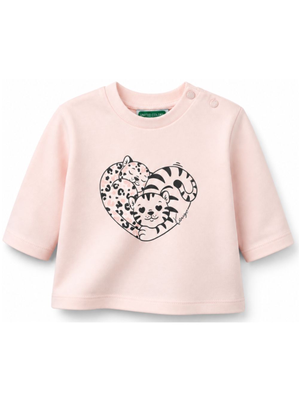 T-shirt per neonata Kenzo Kids rosa con stampa tigri sul davanti K62126 43B KENZO KIDS 