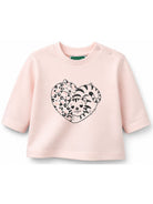 T-shirt per neonata Kenzo Kids rosa con stampa tigri sul davanti K62126 43B KENZO KIDS 