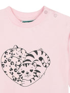 T-shirt per neonata Kenzo Kids rosa con stampa tigri sul davanti K62126 43B KENZO KIDS 