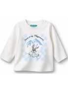 T-shirt per neonati Kenzo Kids bianca con stampa grafica K62131 117 KENZO KIDS 