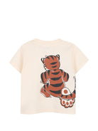T-shirt per neonati Kenzo Kids beige con stampa Tigre sul davanti K62132 21G KENZO KIDS 