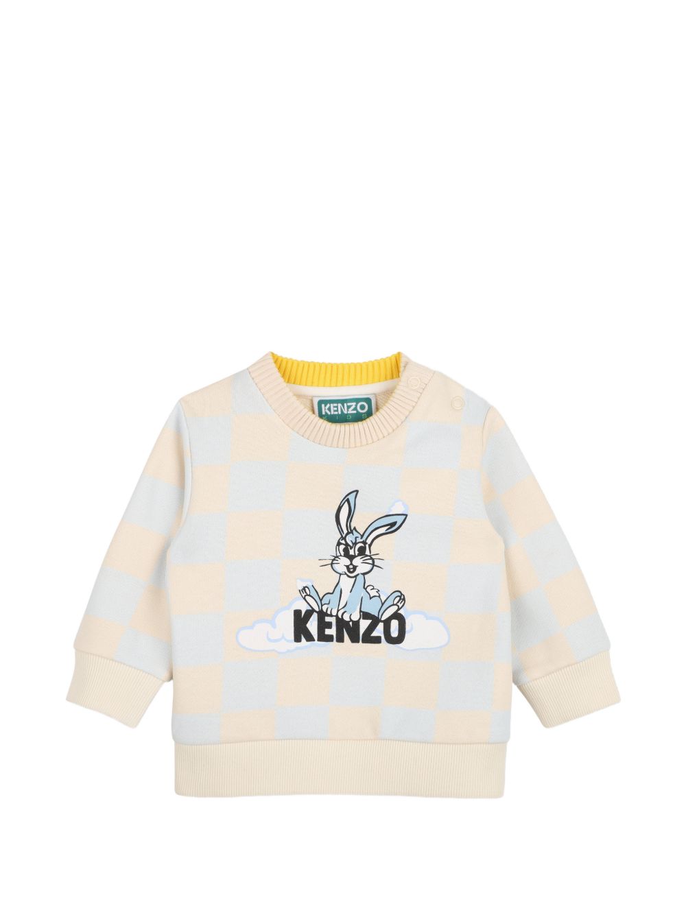 Maglione per neonato Kenzo Kids beige con design a quadri K62133 21G KENZO KIDS 