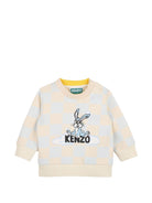 Maglione per neonato Kenzo Kids beige con design a quadri K62133 21G KENZO KIDS 