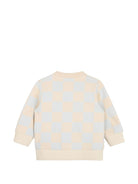Maglione per neonato Kenzo Kids beige con design a quadri K62133 21G KENZO KIDS 