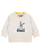 Maglione per neonato Kenzo Kids beige con design a quadri K62133 21G KENZO KIDS 