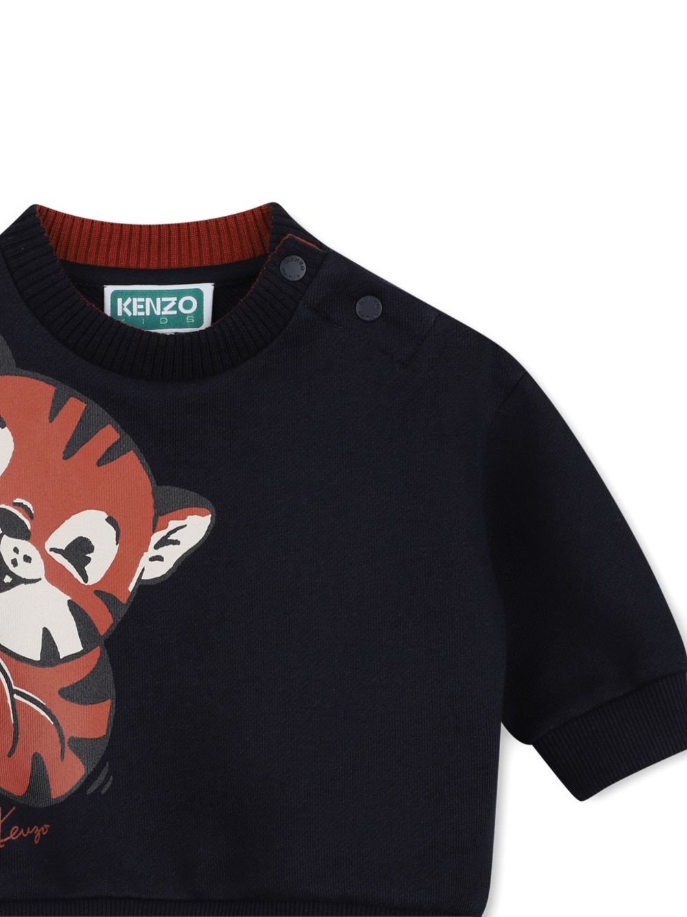 Felpa per neonato Kenzo Kids blu con stampa Tigre sul davanti K62134 845 KENZO KIDS 