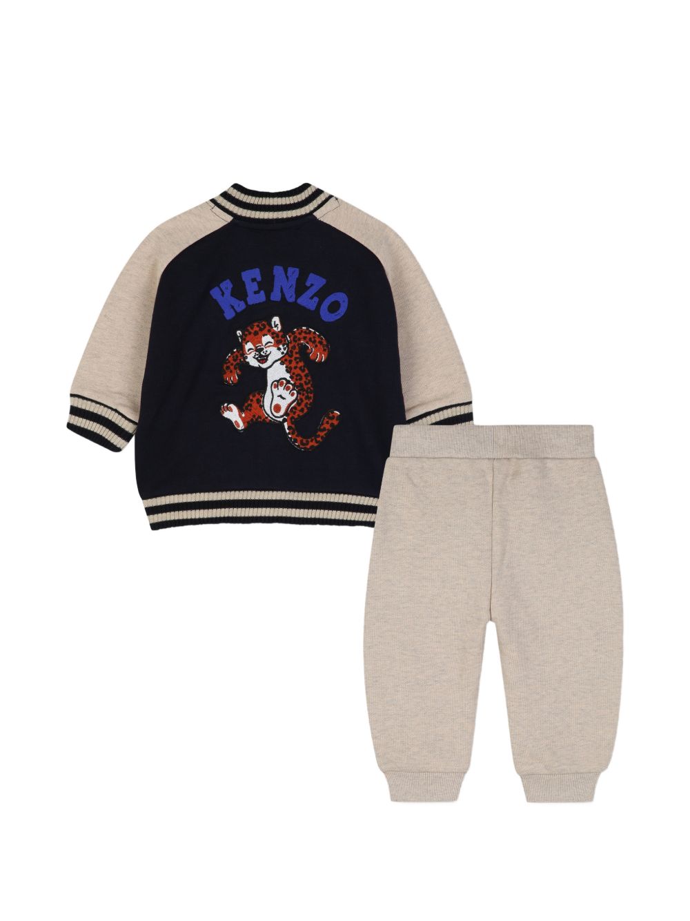 Completo per neonato Kenzo Kids blu con logo ricamato sul davanti K62135 230 KENZO KIDS 