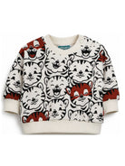 felpa per neonato Kenzo Kids bianco con stampa grafica all-over K62137 21G KENZO KIDS 