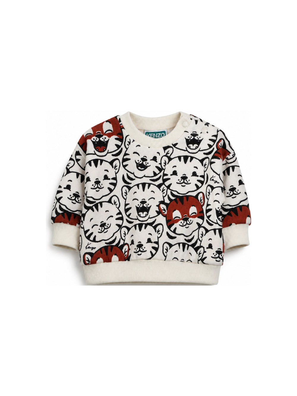 felpa per neonato Kenzo Kids bianco con stampa grafica all-over K62137 21G KENZO KIDS 