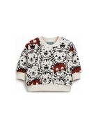 felpa per neonato Kenzo Kids bianco con stampa grafica all-over K62137 21G KENZO KIDS 