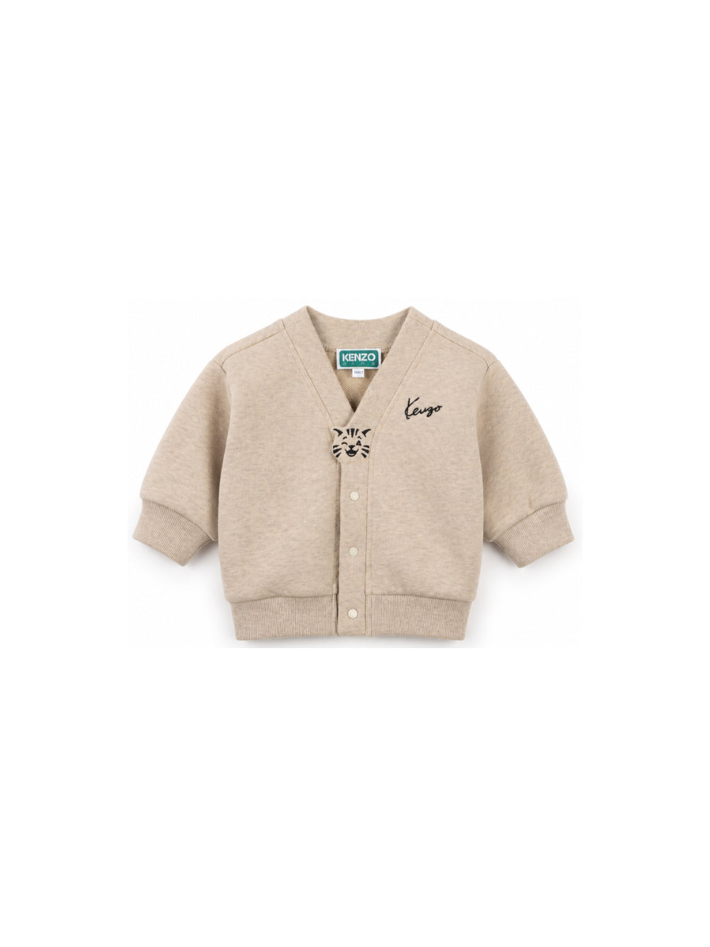 Cardigan per neonato Kenzo Kids beige con scollo a V e logo K62139 230 KENZO KIDS 