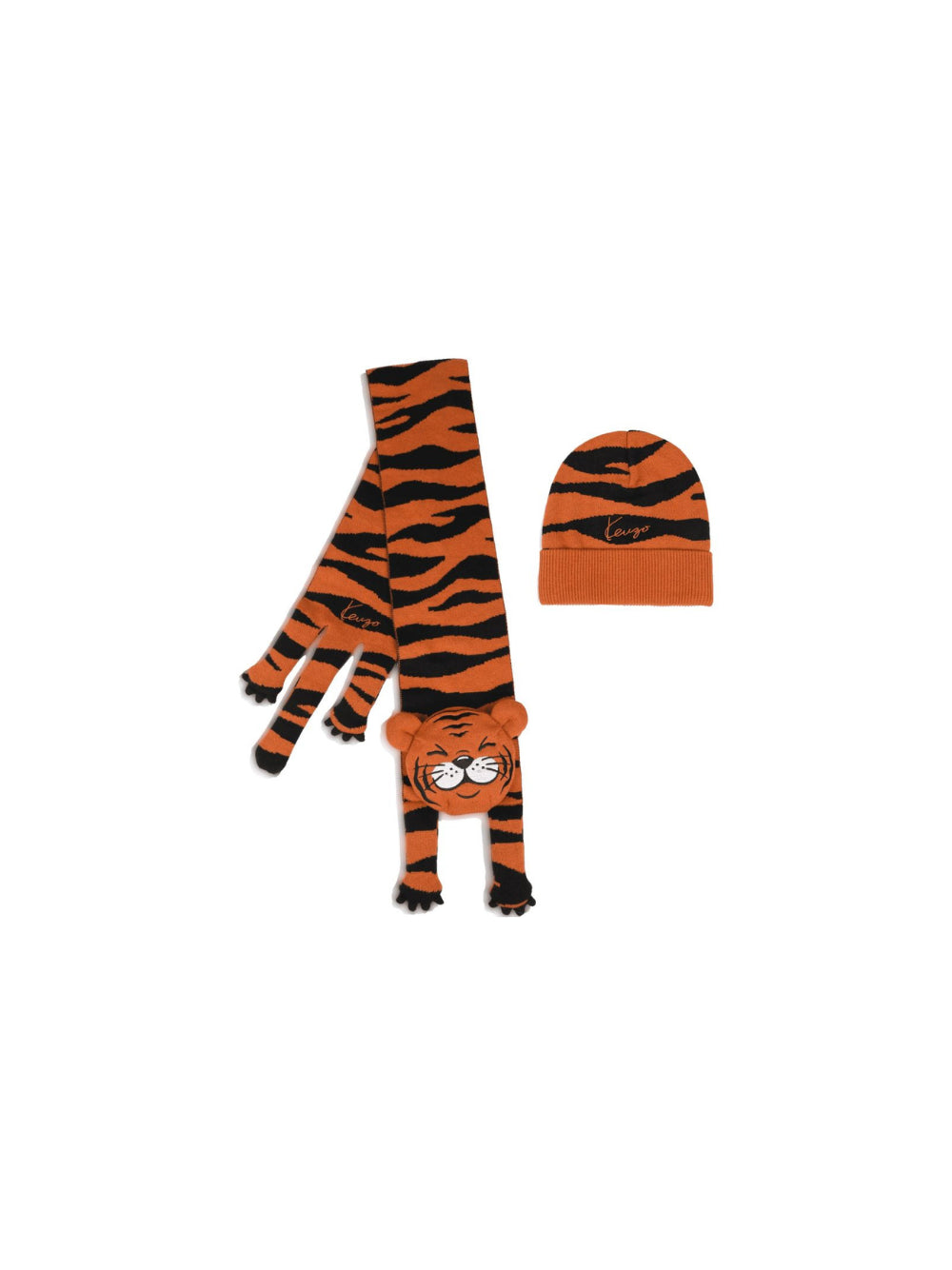 Set sciarpa e cappello per bambino Kenzo Kids multicolore con motivo Tiger K62152 E10 KENZO KIDS 