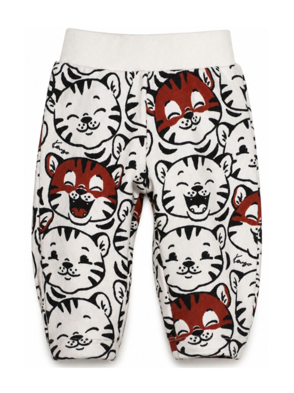 Pantaloni per neonato Kenzo Kids bianchi con stampa Tigre all-over K62173 21G KENZO KIDS 