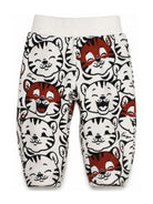 Pantaloni per neonato Kenzo Kids bianchi con stampa Tigre all-over K62173 21G KENZO KIDS 