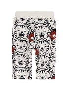 Pantaloni per neonato Kenzo Kids bianchi con stampa Tigre all-over K62173 21G KENZO KIDS 