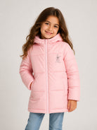 Giubbino per bambina Kenzo Kids rosa imbottito con due tasche laterali a filetto K62174 44F KENZO KIDS 