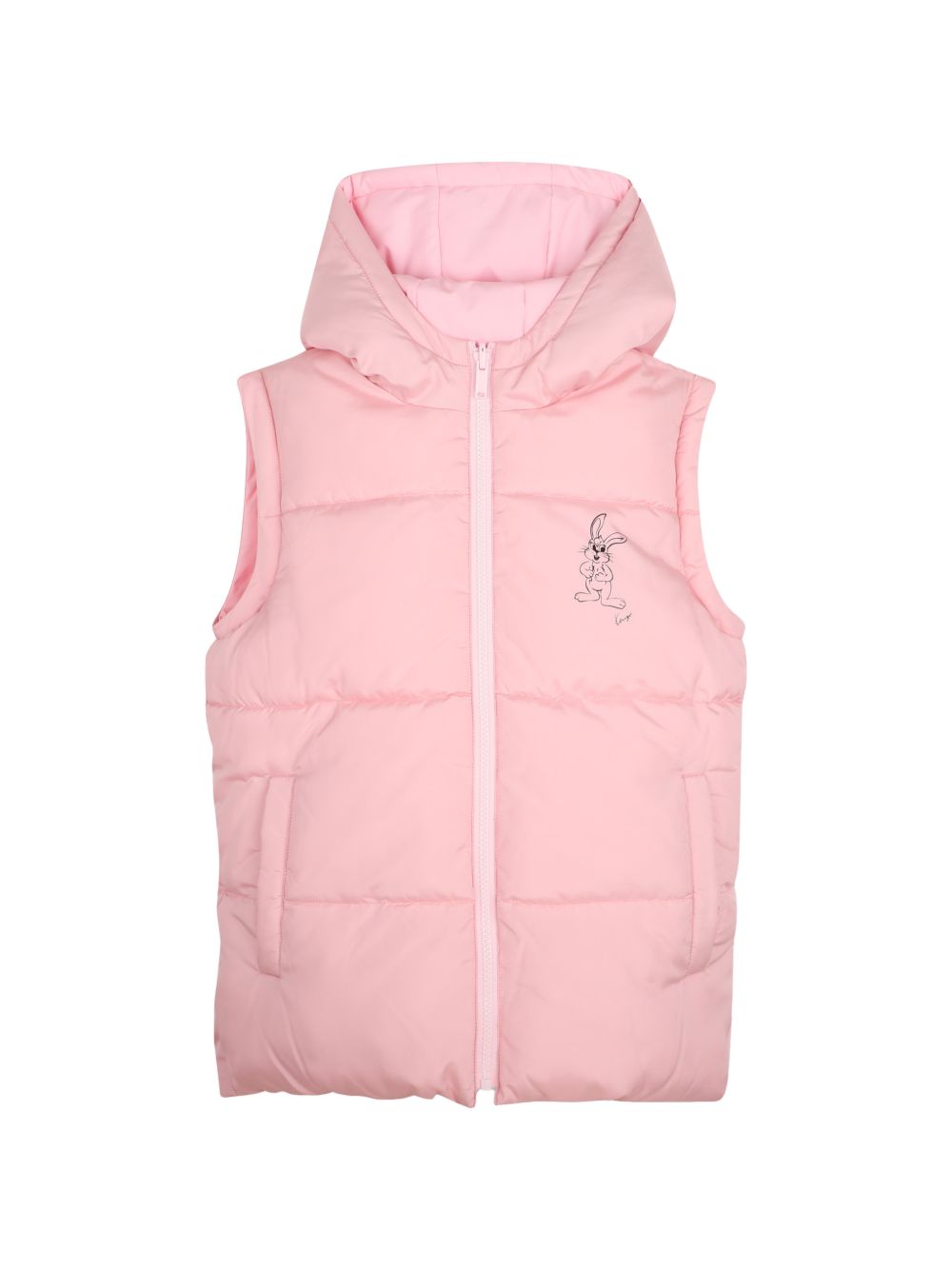 Giubbino per bambina Kenzo Kids rosa imbottito con due tasche laterali a filetto K62174 44F KENZO KIDS 