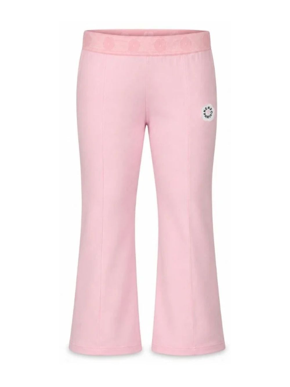 Pantaloni svasati per bambina Kenzo Kids rosa con applicazione Boke Flower K62187 44F KENZO KIDS 