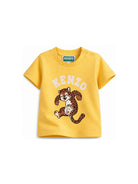 T-shirt per neonato Kenzo Kids gialla con stampa grafica Tigre K62188 563 KENZO KIDS 
