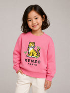 Felpa per bambina Kenzo Kids rosa con stampa Tigre sul davanti K62189 45A KENZO KIDS 