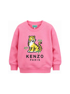 Felpa per bambina Kenzo Kids rosa con stampa Tigre sul davanti K62189 45A KENZO KIDS 