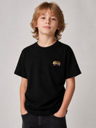 T-shirt per bambino Kenzo Kids nera con logo sul davanti K62238 09B KENZO KIDS 