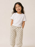 Pantaloni per bambina Konges Slojd  Kids beige a pois KS105714 P30119 KONGES SLOJD KIDS 