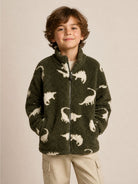 Giubbino per bambino Konges Slojd Kids verde con stampa dinosauro KS105720 P10025 KONGES SLOJD KIDS 