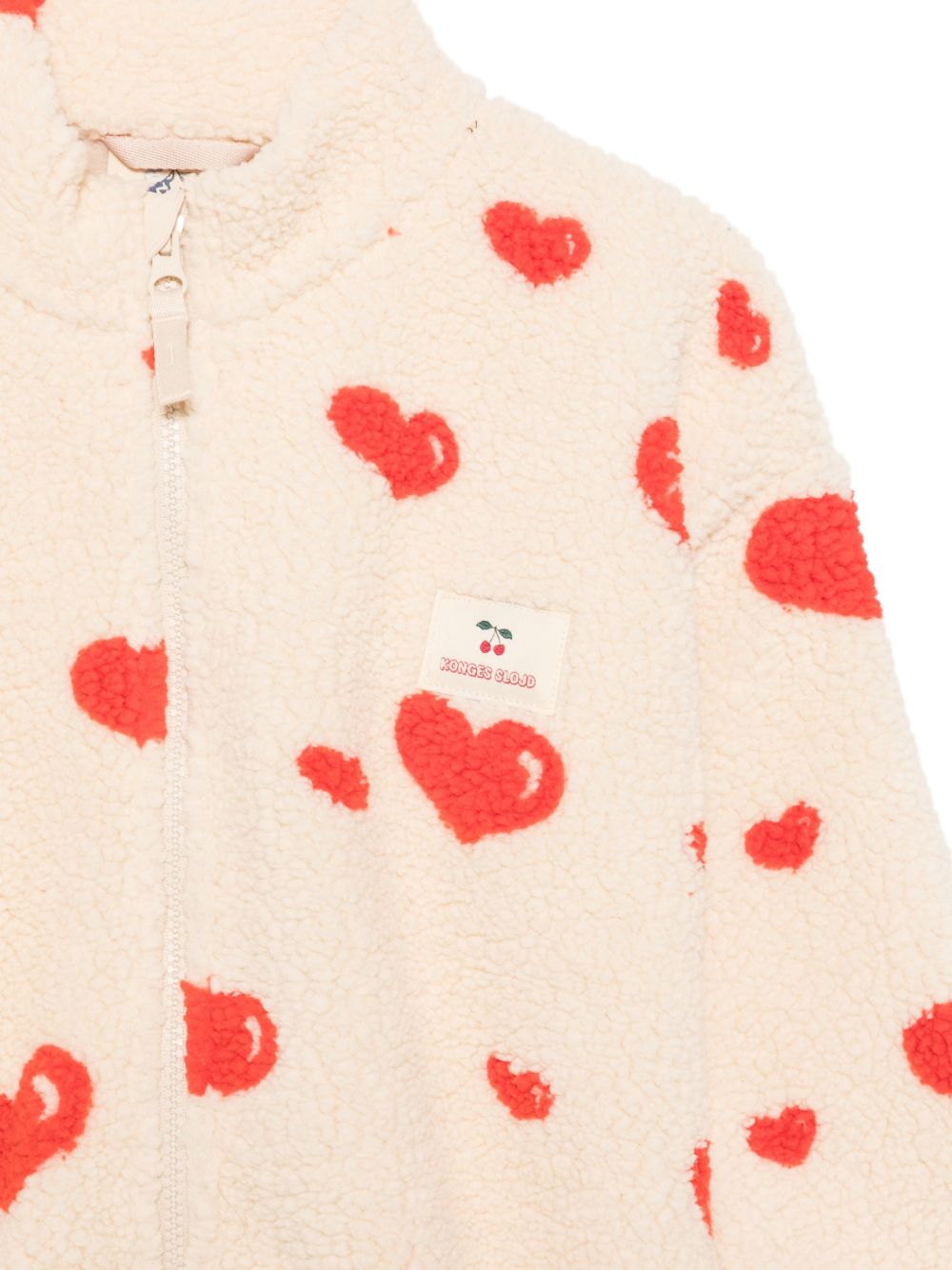 Giubbino per bambina Konges Slojd Kids bianco con stmpa a cuori KS105720 P15098 KONGES SLOJD KIDS 