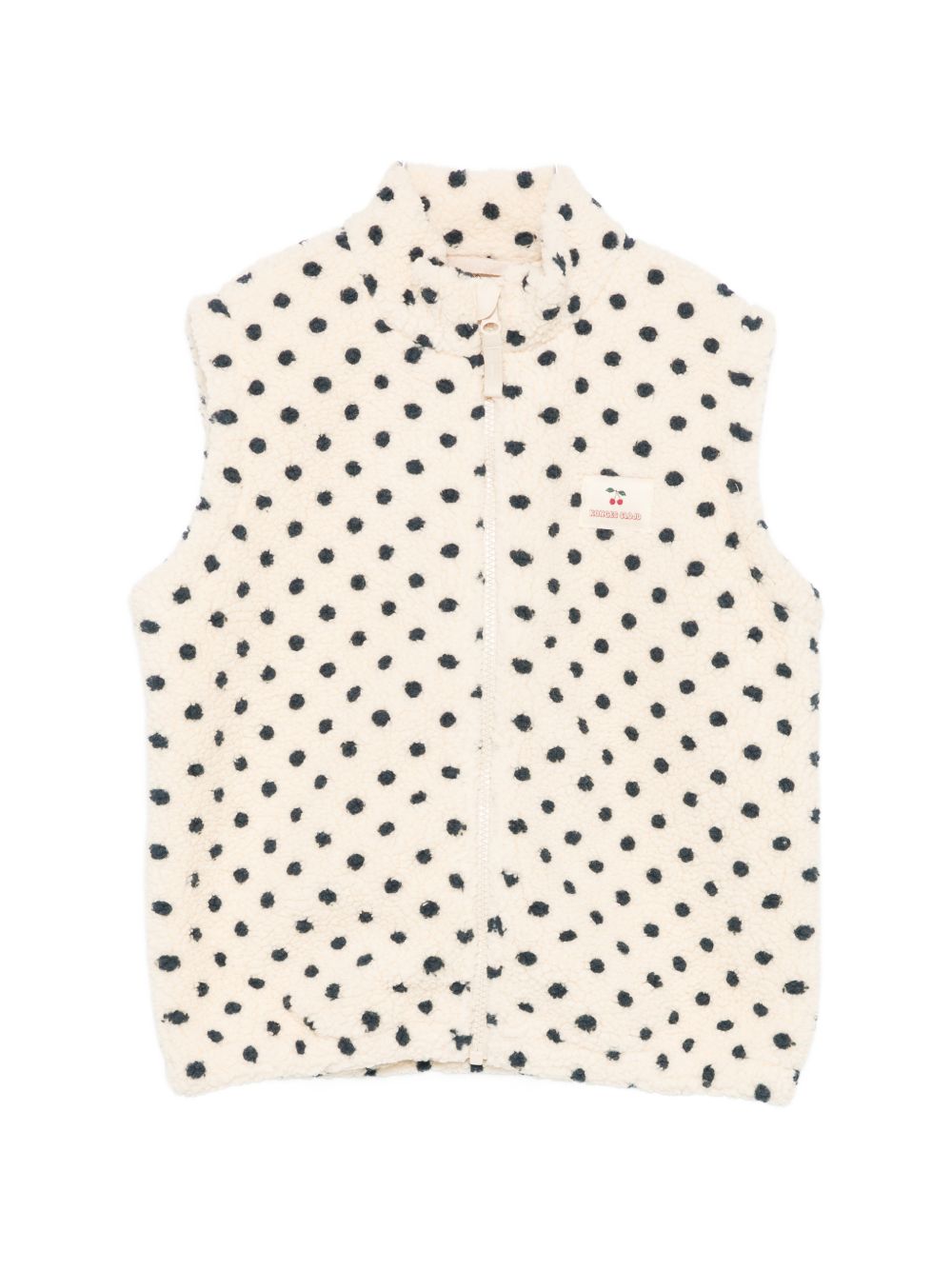 Gilet per bambina Konges Slojd Kids beige con stampa a pois KS105722 P30119 KONGES SLOJD KIDS 