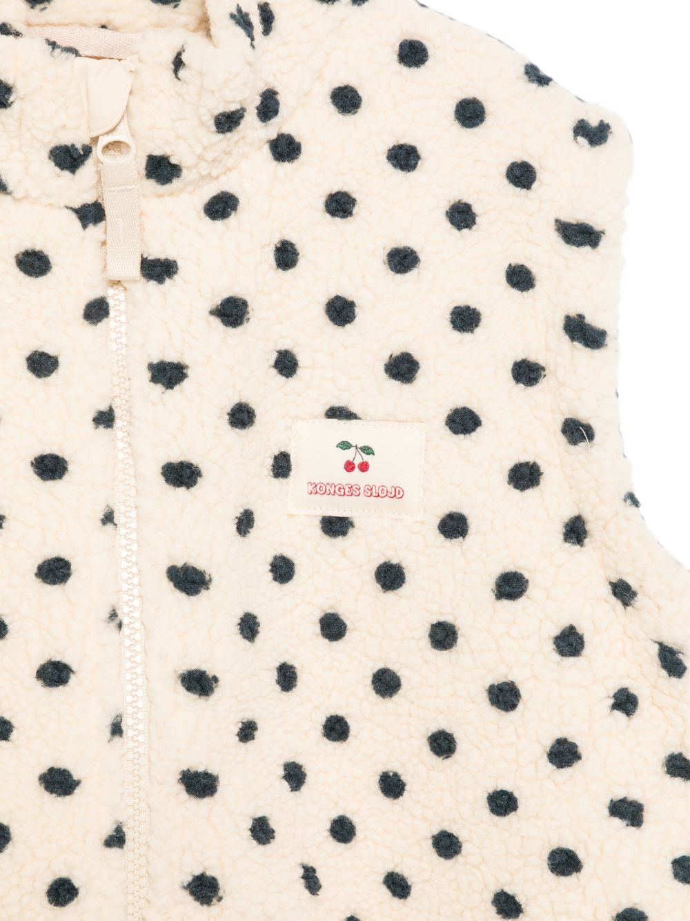 Gilet per bambina Konges Slojd Kids beige con stampa a pois KS105722 P30119 KONGES SLOJD KIDS 