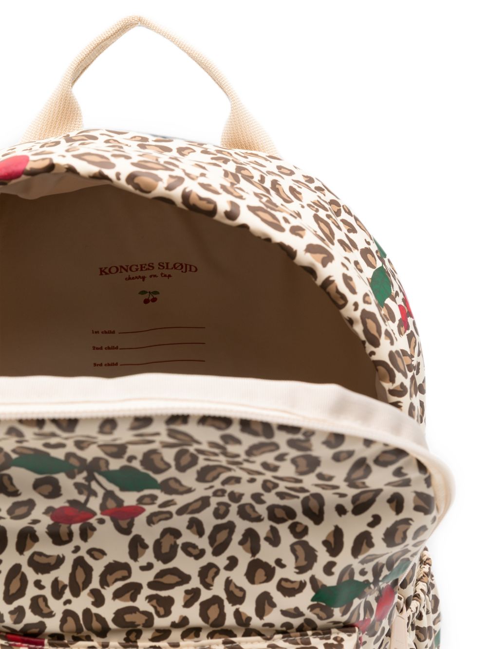 Zaino per bambina Konges Slojd beige con stampa leopardata KS105756 P30123 KONGES SLOJD KIDS 