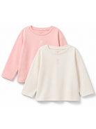 Set due t-shirt per bambina Konges Slojd Kids beige e rosa con dettaglio logo KS105846 M00215 KONGES SLOJD KIDS 