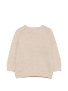 Felpa per bambino Konges Slojd Kids beige con logo ricamato sul davanti KS105921 S00026 KONGES SLOJD KIDS 