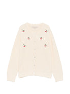 Cardigan per bambina Konges Slojd Kids bianca con ricamo cherry KS105949 S00008 KONGES SLOJD KIDS 