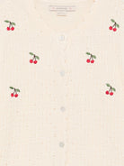Cardigan per bambina Konges Slojd Kids bianca con ricamo cherry KS105949 S00008 KONGES SLOJD KIDS 
