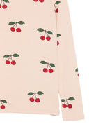 T-shirt per bambina Konges Slojd Kids rosa con ricamo cherry KS105983 P00049 KONGES SLOJD KIDS 