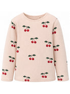T-shirt per bambina Konges Slojd Kids rosa con ricamo cherry KS105983 P00049 KONGES SLOJD KIDS 