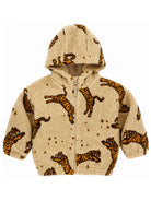 Giacca per bambino Konges Slojd beige effetto teddy con stampa tigre KS106048 P10098 KONGES SLOJD KIDS 