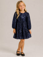 Abito per bambina Konges Slojd Kids blu con decorazione con paillettes KS106100 S15080 KONGES SLOJD KIDS 