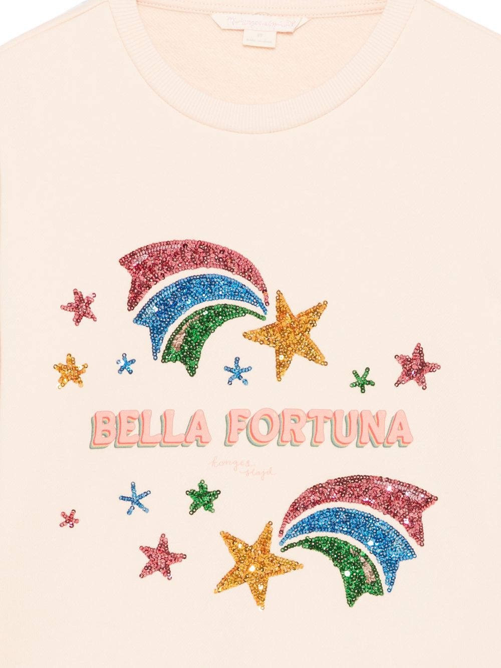 Felpa per bambina Konges Slojd beige con decorazione sul davanti KS106104 S00008 KONGES SLOJD KIDS 