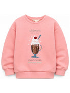Felpa per bambina Konges Slojd Kids rosa con decorazione con paillettes KS106104 S30144 KONGES SLOJD KIDS 