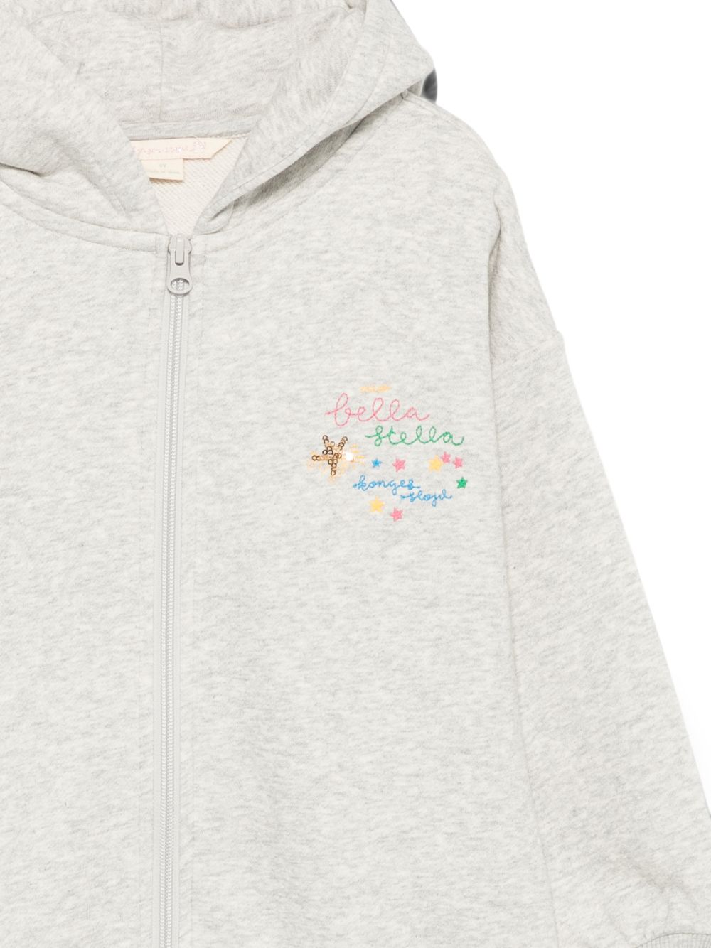Felpa per bambina Konges Slojd Kids grigia con stampa grafica KS106105 S40004 KONGES SLOJD KIDS 