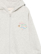Felpa per bambina Konges Slojd Kids grigia con stampa grafica KS106105 S40004 KONGES SLOJD KIDS 
