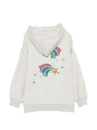Felpa per bambina Konges Slojd Kids grigia con stampa grafica KS106105 S40004 KONGES SLOJD KIDS 